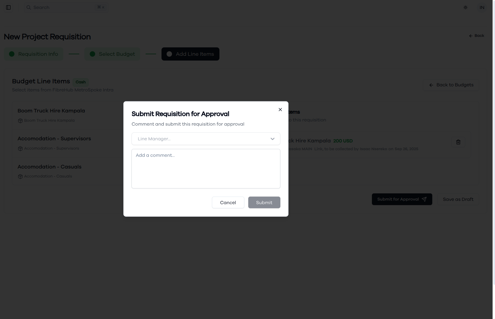 Requisitions Lists