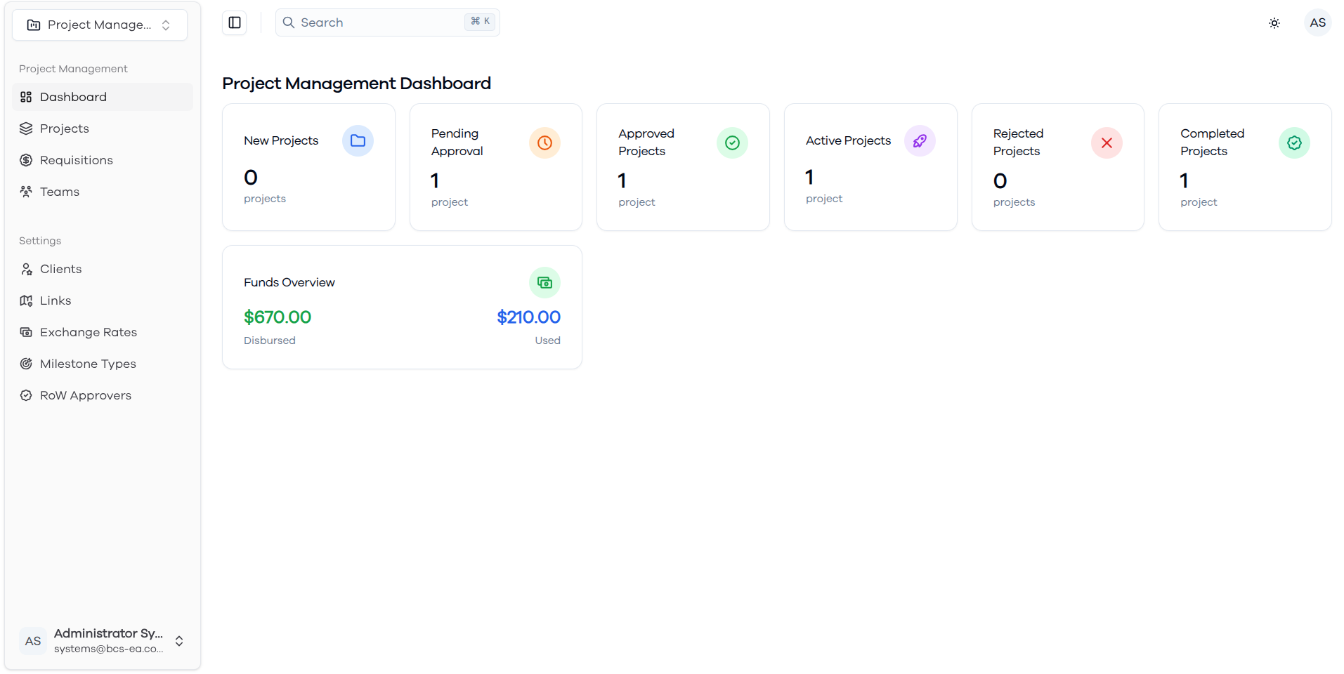 PM Dashboard