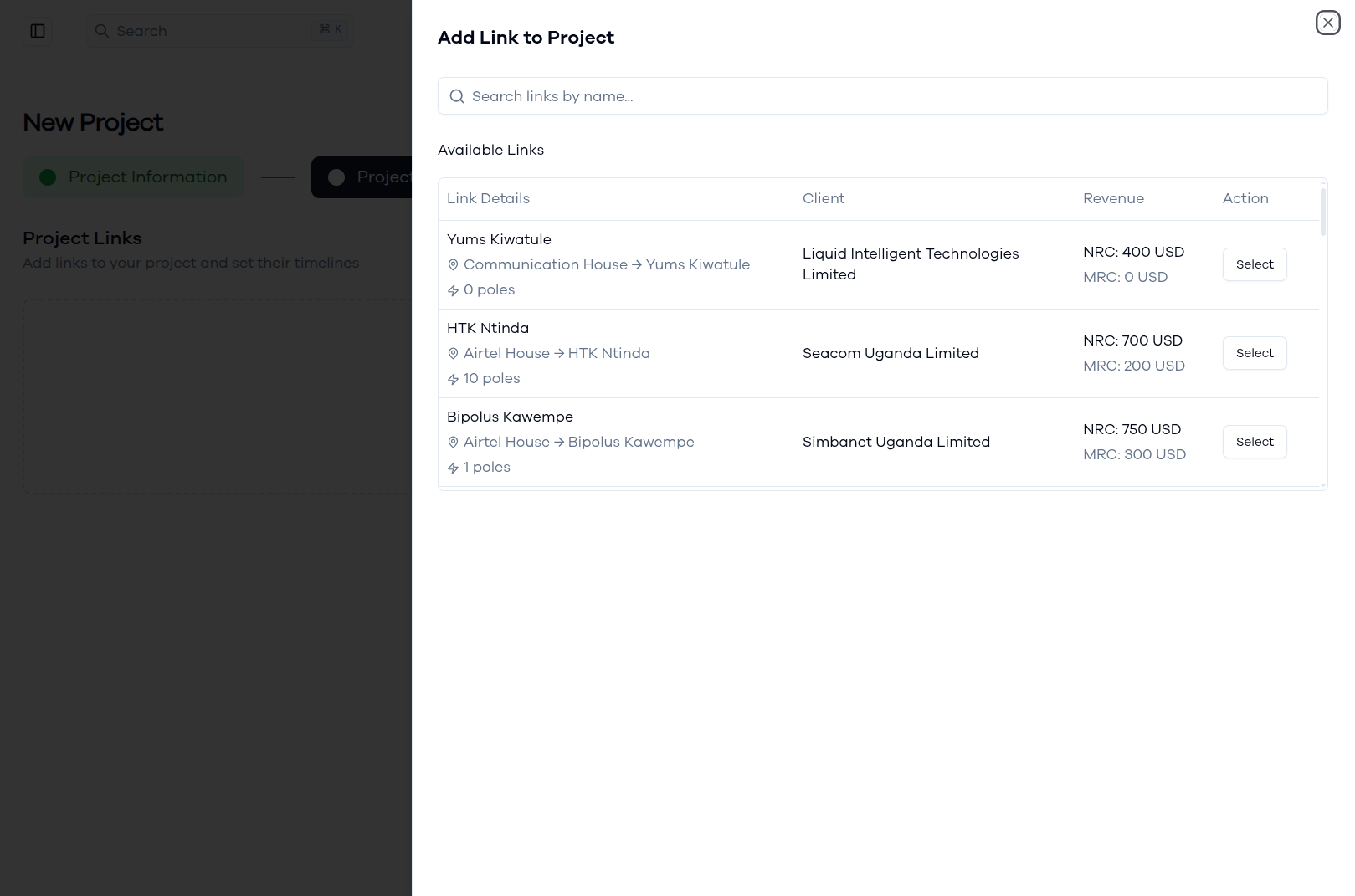 Add Link Dialog