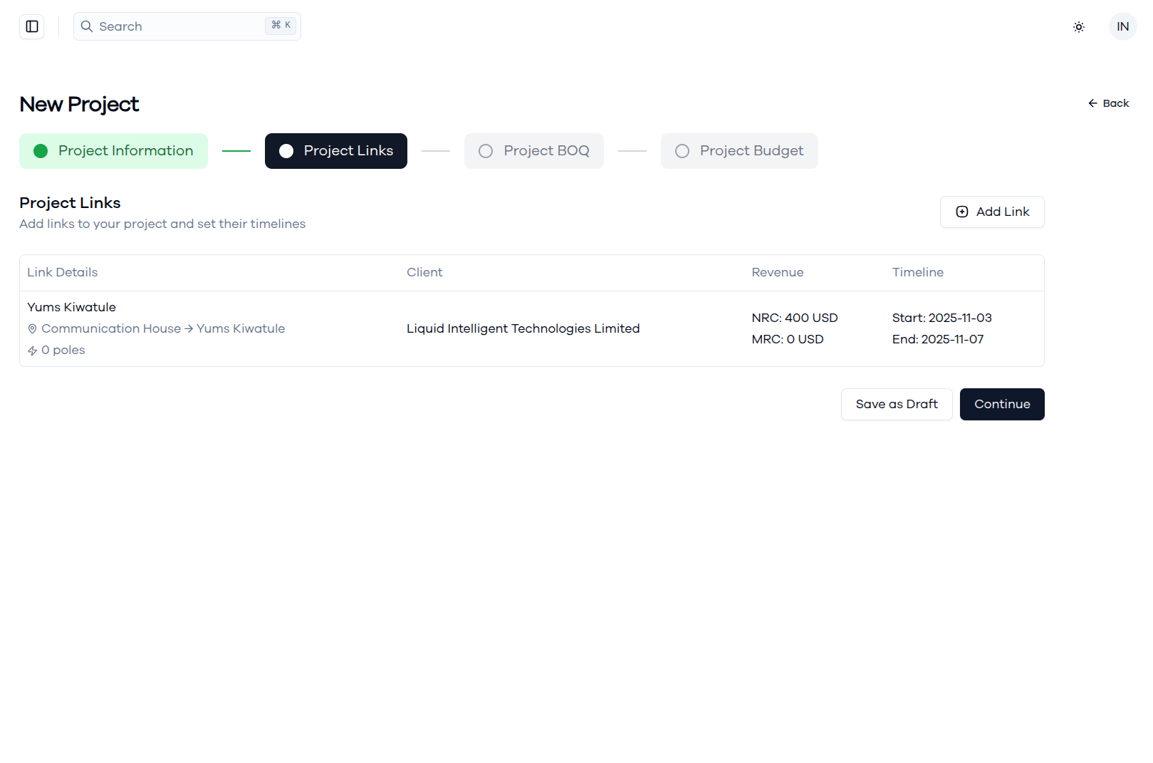 Added Links Overview